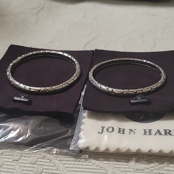 Two John Hardy 925 Sterling Silver Bangles